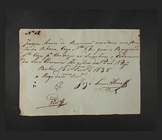 Anuncio proveniente del Banguê, 15 de febrero de 1835, Santa Casa da Bahia